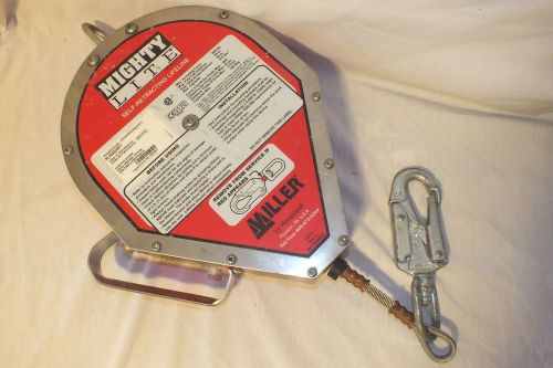 Miller mighty lite self retracting lifeline rl50ss/50ft 3/16&#034; steel cable for sale