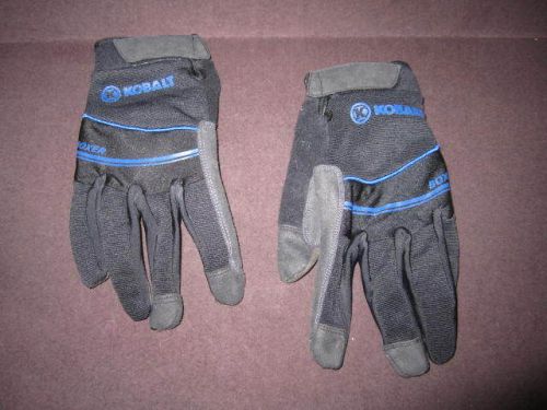 Kobalt Heavy Duty Maximum Impact Mechanic Work Gloves sz Large Boxer black blue