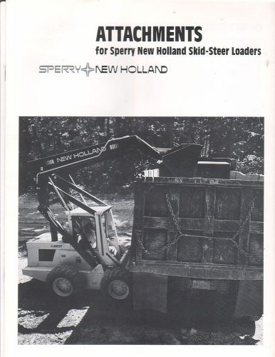 Equipment brochure - sperry new holland - skid steer loader attachments (e1700) for sale