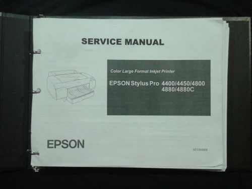 Epson 4880 4800 4450 4400 Stylus Pro Printer Service Tech Manual DTG Sublimation