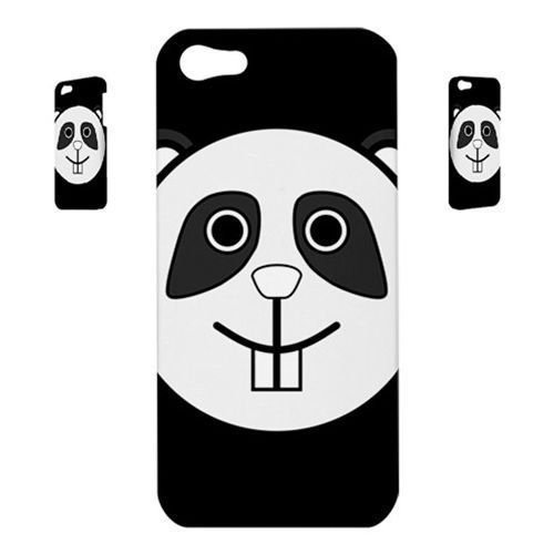 Panda Case For Apple iphone 5 Hardshell back sides cover cell phone print photo