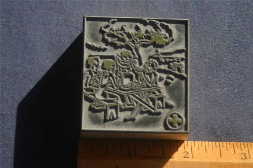 Letterpress Printing Block Picnic in the Park                   (004)