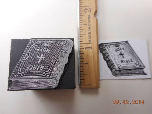 Printing Letterpress Printers Block, Holy Bible Book