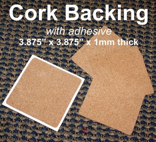Cork backing with adhesive for ceramic tile coasters for sale