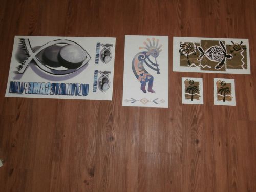 Lot of 7 Heat Press shirt Transfers t-shirt hockey christian kokopelli iron on