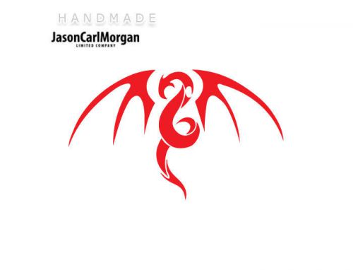JCM® Iron On Applique Decal, Tribal Dragon Red