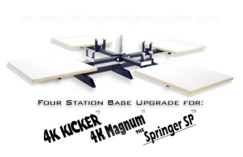 Silk screen printing press upgrade 4 station base -  magnum, kicker, springer sp for sale