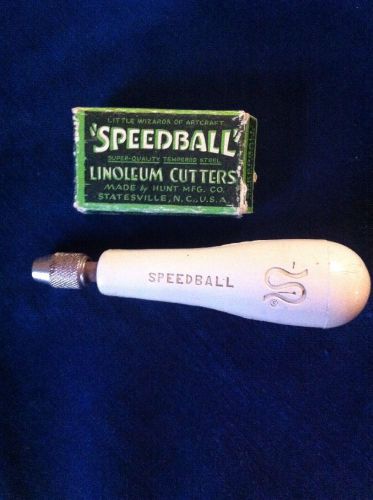 Vintage Speedball Linoleum Printing Block cutter art project carving tool