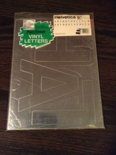 Vinyl Letters Metallic Silver 6&#034; Helvetica CThru Permasign