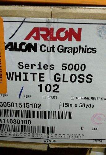 Arlon gloss white sign making vinyl  film 15 x 50 yd for sale