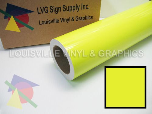 24&#034; wide fluorescent yellow -*lvg intercal*- sign &amp; graphic vinyl film for sale