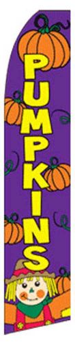 Pumpkins Super Feather Sign Flags 15&#039; Swooper Banners (2 pack) made in USA