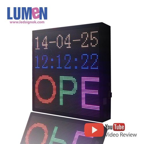 14&#034; x 14&#034; led sign rgb 7 color programmable scrolling indoor message board p5 a1 for sale