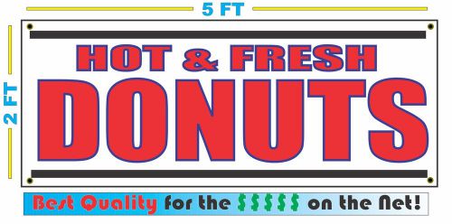 HOT FRESH DONUTS All Weather Banner Sign NEW Larger Size High Quality! XXL