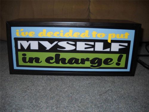 I&#039;VE DECIDED TO PUT MYSELF IN CHARGE Electric Light Sign Bar Office College Dorm