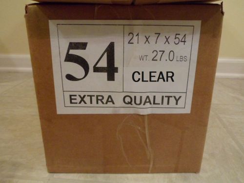 54&#034; CLEAR Plastic Dry Cleaning Poly Bag Garment Bags 400 BAGS - MADE IN USA