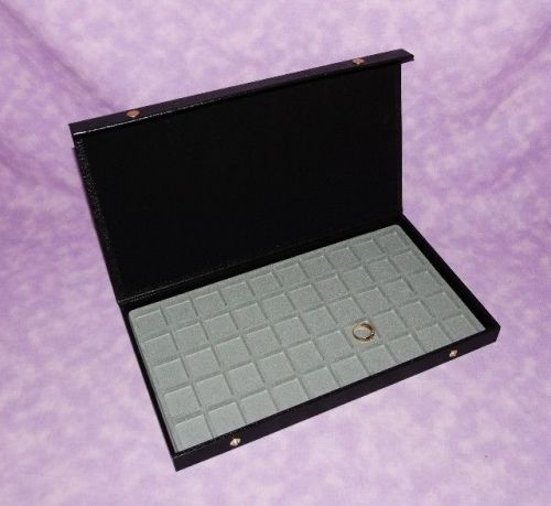 EARRING/JEWELRY 50 SLOT TEXTURED TOP JEWELRY CASE GRAY