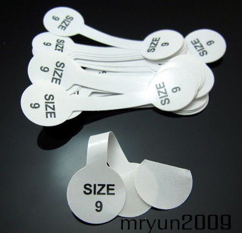 Free 100pcs jewelry ring stick tags jeweler store display string reseller size 9 for sale