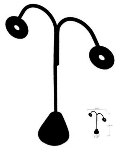 Black Velvet Double Earring Display Stand Pkg.Of 3,Size 5 1/2&#034;x 3 7/8&#034; x 1 1/8&#034;