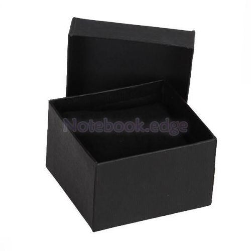 Black cardboard present gift box bracelet  jewelry watch storage case w/pillow for sale