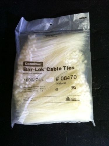 Bar-Lock Cable Ties (#08470) 1000 pieces; 7&#034; - Natural