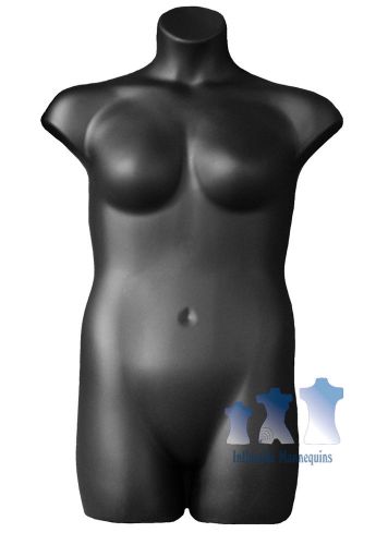 Female Plus Size 3/4 Form  - Hard Plastic, Black