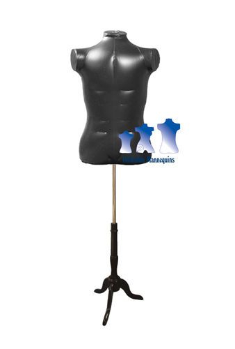 Inflatable Male Torso, Extra Large, Black and MS7B Stand