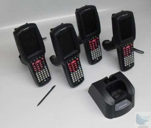 Lot of 4 datalogic falcon 4420 pistol grip handheld computer barcode scanners for sale