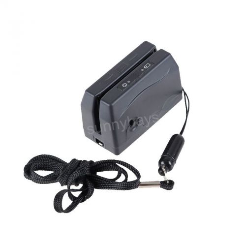 Portable reader for magnetic credit card writer encoder id msr206 msr605 msr606 for sale