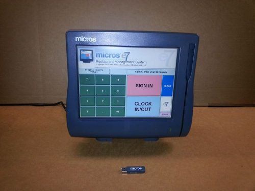MICROS WS-4 W/STAND AND E7 SOFTWARE KEY, DONGLE - COMES W/ 30 DAY DOA WARRANTY!