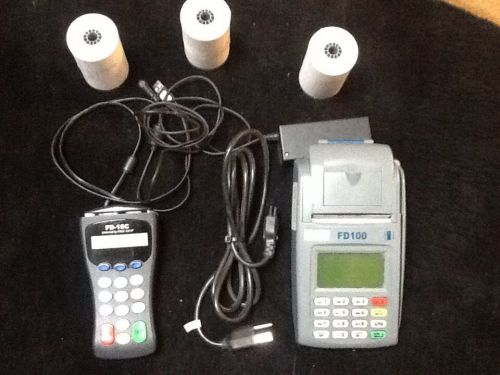 First data fd100 ip credit card machine w/pin pad for sale