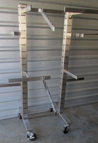 Industrial Steel Heavy Duty Clothing Rack On Wheels For Commercial Retail Use