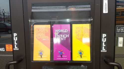Outdoor Display Brochure Holders with 3 Pockets