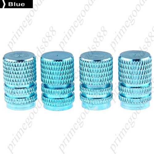 4 x car alloy tire caps decoration valve stem cap cover deal free shipping blue for sale