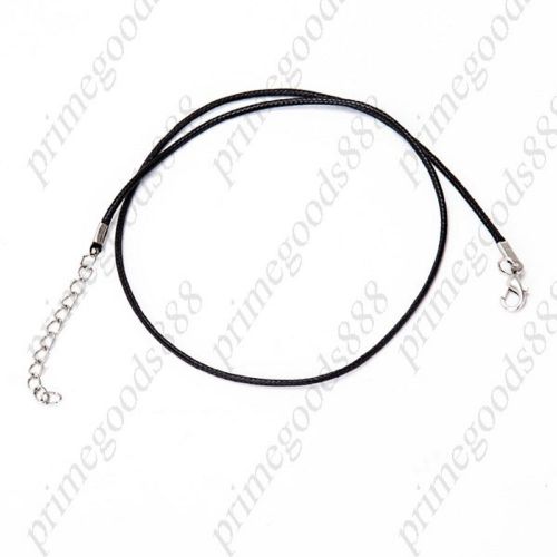 Leatherette Necklace Jewelry Chain Personal Adornment Free Shipping Black Silver