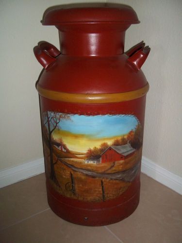 Rare vintage 10-20 quart  buhl-ohio milk jug hand painted farm/ranch nice! for sale