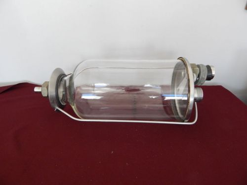 DeLaval Pipeline Milk holder Jar Receiver Glass &amp; S.S. Top &amp; Bottom
