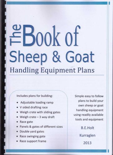 Plans, Sheep &amp; Goat Handling Equipment, Loading Ramp, Draft Race, Panels &amp; Gates