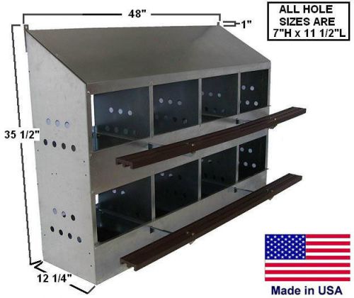 Chicken coop commercial - nesting box  - roost - 8 hole - holds 32 hens - usa for sale