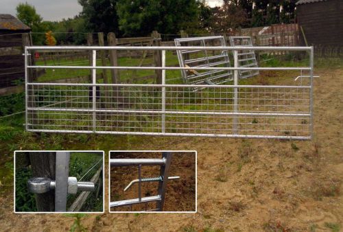 10 ft hot dipped galvanised heavy duty half mesh gate for sale