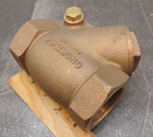 Hammond check valve 1-1/2&#034; npt 150 wsp 300 wog brass new for sale