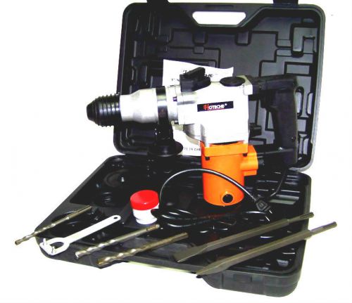 1&#034; hammer drill with sds plus chuck &amp; drill bit chisel and punch hoteche 3/4 hp for sale