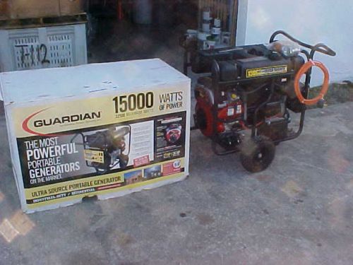 Blow out sale guardian 15000 watt 22500 watt generator 30hp model 0e6221 15wprt for sale