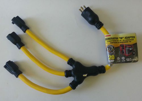 2&#039; 12 gauge 20 amp generator &#034;w&#034; adapter with twist lock male for sale