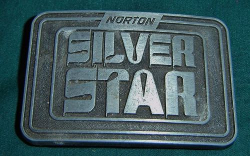 Vintage Norton Abrasives SILVER STAR BELT BUCKLE