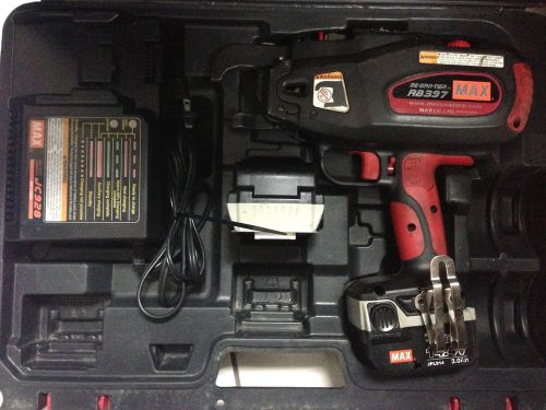 Max rb397 rebar tier tool 14.4 v with charger and two batteries for sale