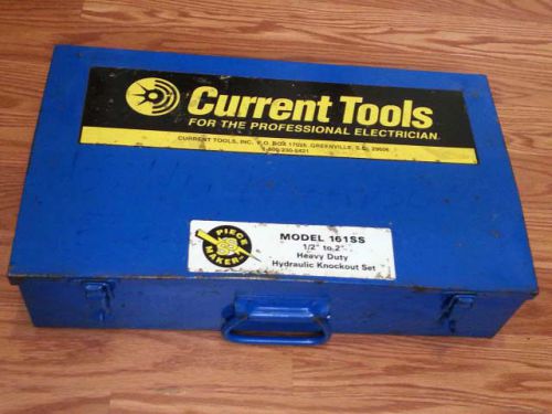 Current tools 161ss  1/2 ” – 2” hydraulic knockout set w/ greenlee slugsplitter for sale