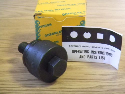 GREENLEE Model 730 1 7/8&#034; Round Radio Chassis Knockout Punch #5002424.8 -3PC NOS