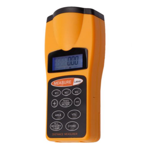 Cp-3007 lcd ultrasonic laser meter pointer + distance measurer range 60ft pa9 for sale