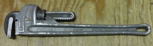 RIDGID 31100 ALUMINUM 18&#034; STRAIGHT PIPE WRENCH 1/4&#034; UP TO 2-1/2&#034; INCH PIPE L@@K!